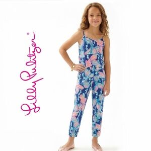Lilly Pulitzer Mini Melba Jumpsuit | True Blue | Going Coastal | Size L (8-10)